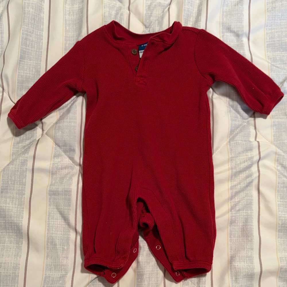 Old Navy Vibrant Red Waffle One Piece